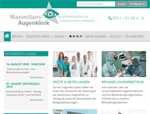 Tablet Screenshot of maximilians-augenklinik.de